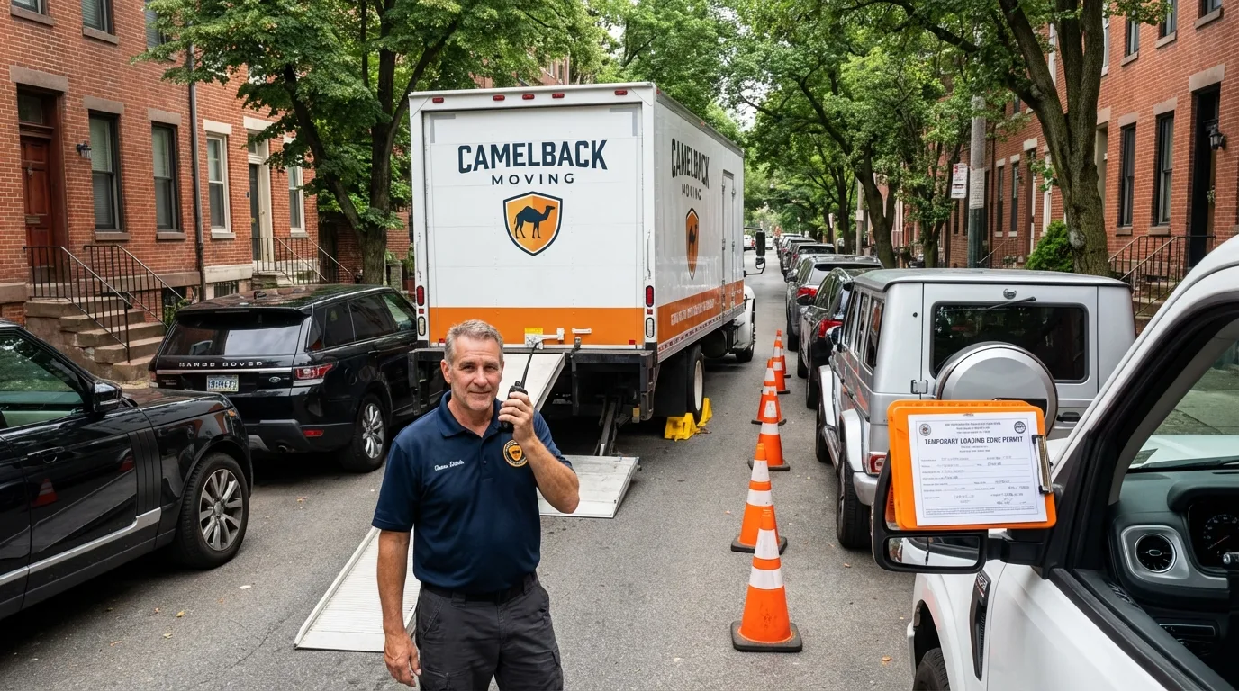 City street loading permit setup in West Brookfield, MA